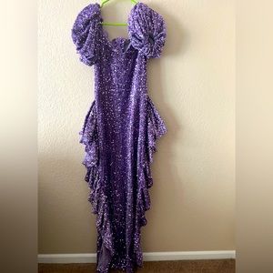 Lilac sequin gown